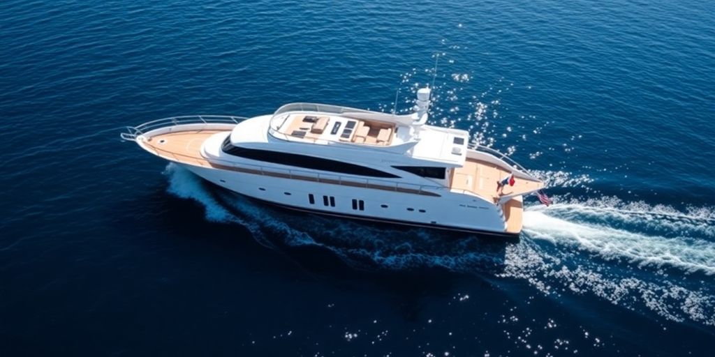 Delta Marine Alliance yacht cutting through ocean waves.