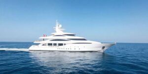 Lady B Yacht sailing on azure waters