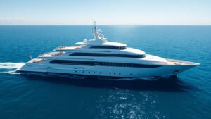 World's largest yacht on the ocean
