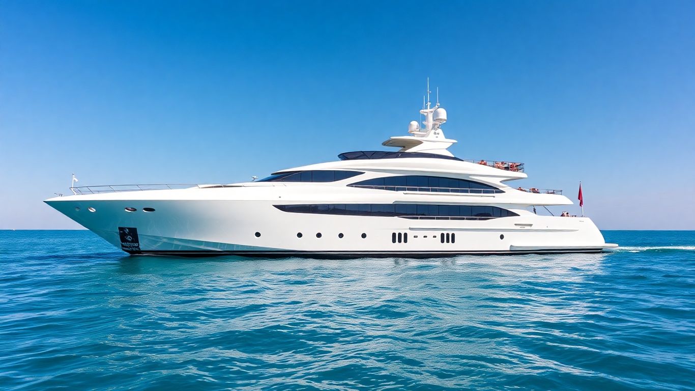 Photo of a luxury 50 meter yacht on water