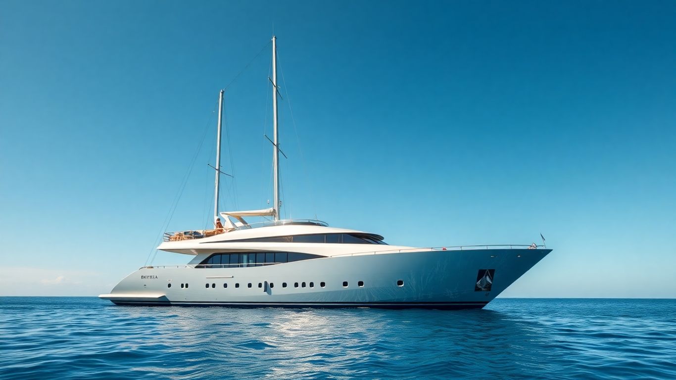 Luxurious Bayesian yacht on a calm, sunny sea.