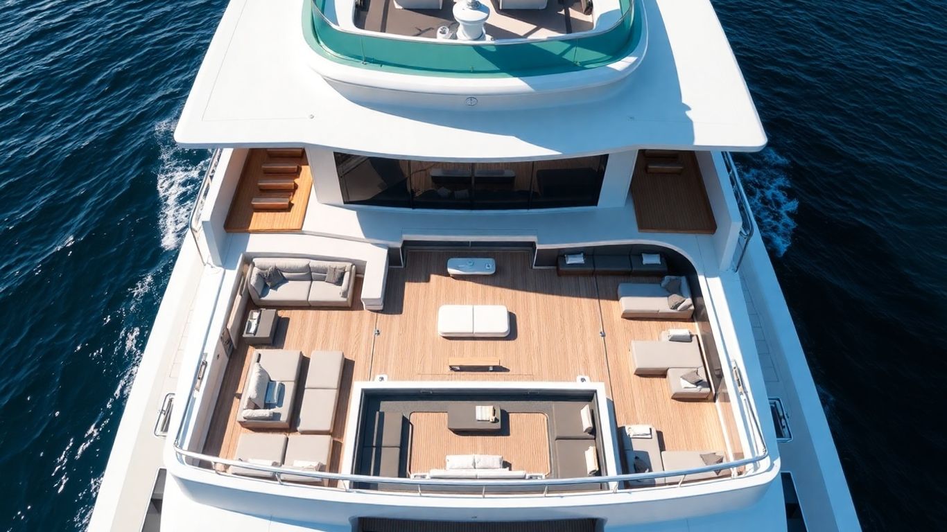 Aerial photo of Parsifal III yacht on water