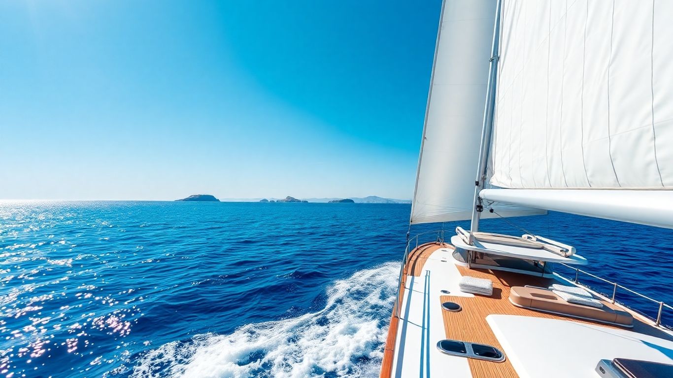 Sailing yacht on the Mediterranean Sea