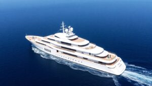 World's largest superyacht on the ocean