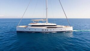 Perini Navi 52.0m Tamsen sailing yacht on the water.