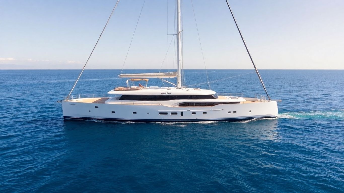 Perini Navi 52.0m Tamsen sailing yacht on the water.