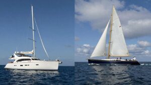 Yachts representing bareboat and time charter options.
