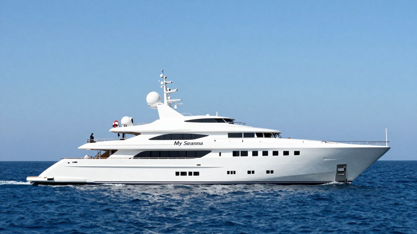 My Seanna superyacht sailing on the ocean.