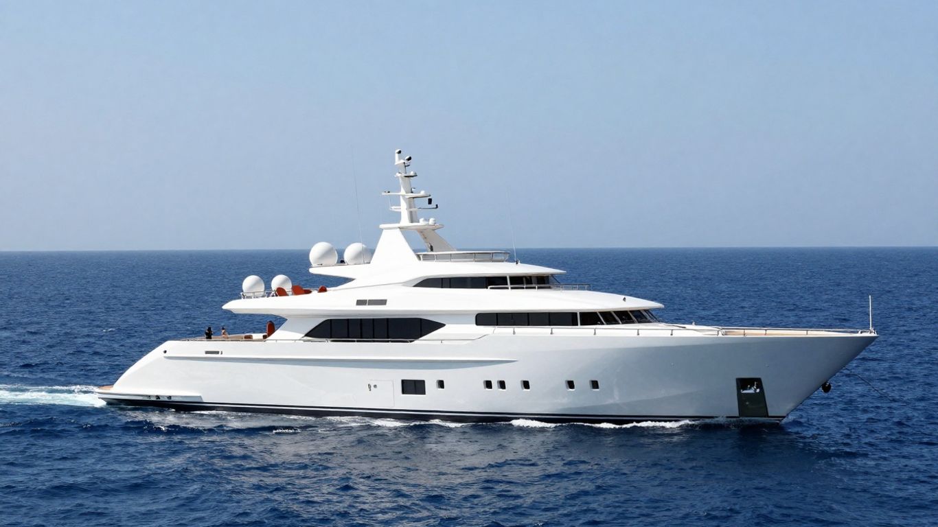 Kismet superyacht owned by Shahid Khan sailing on the ocean.
