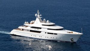 The Kismet superyacht at sea.