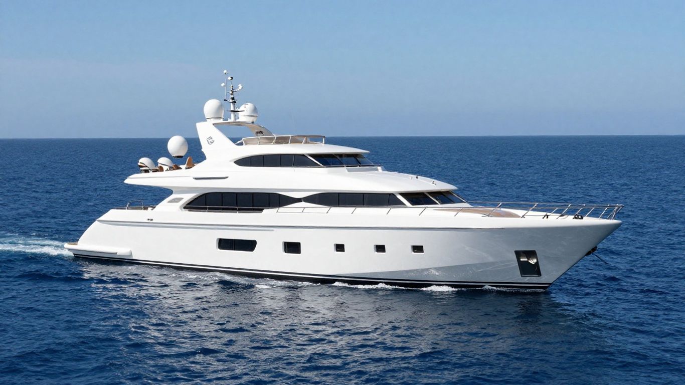 M/Y Seanna yacht on a calm blue ocean.