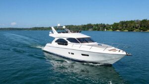 Private yacht on sunny Lake Lanier