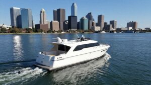 Private boat tour on Dallas waters with city skyline.