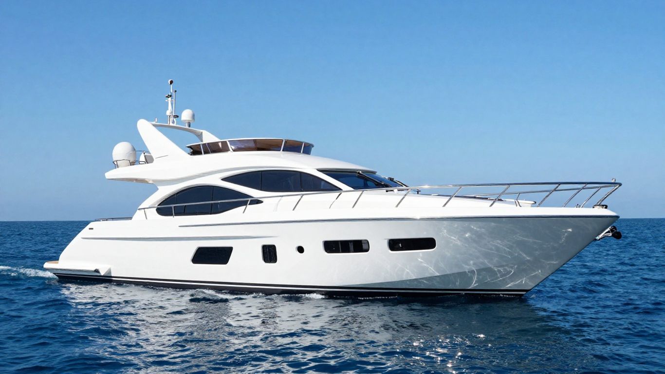 Luxury yacht on blue water near Bellingham.