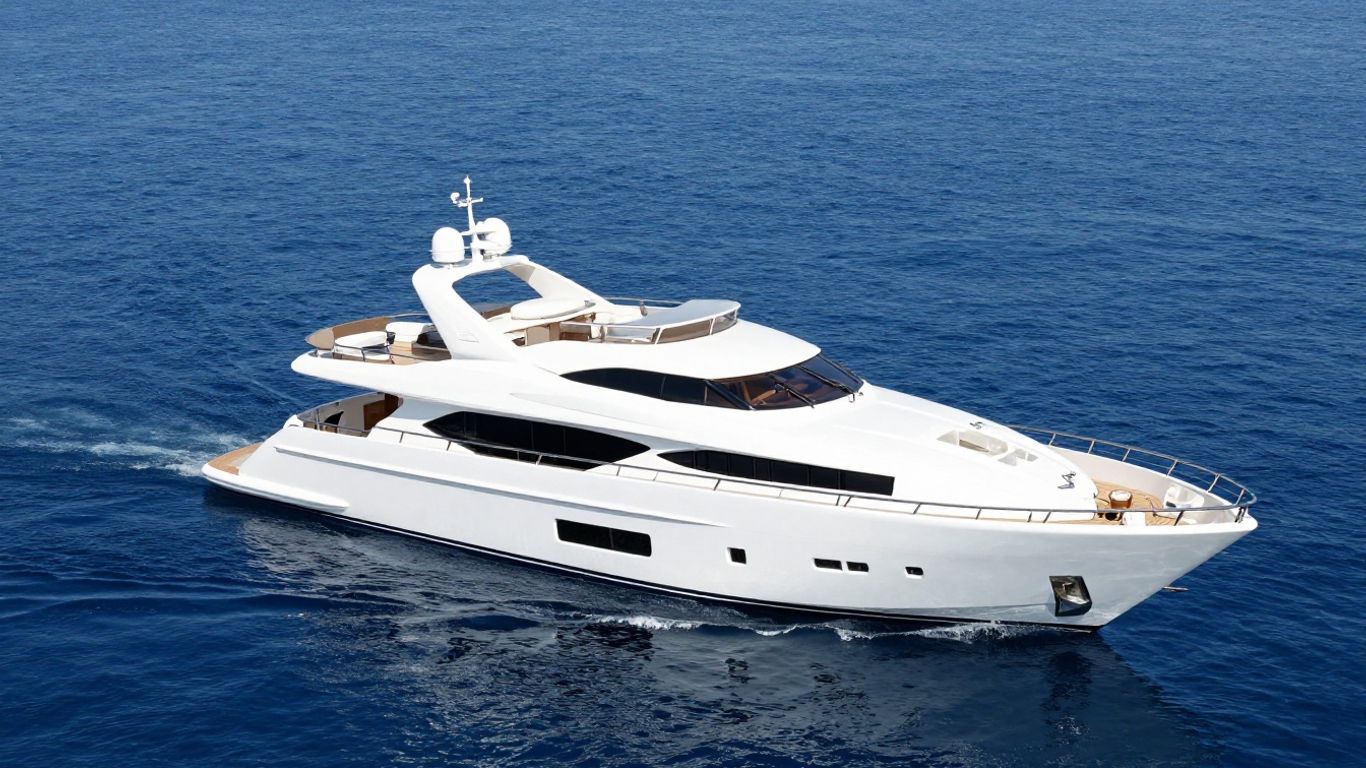 Paladin yacht sailing on a clear blue ocean.