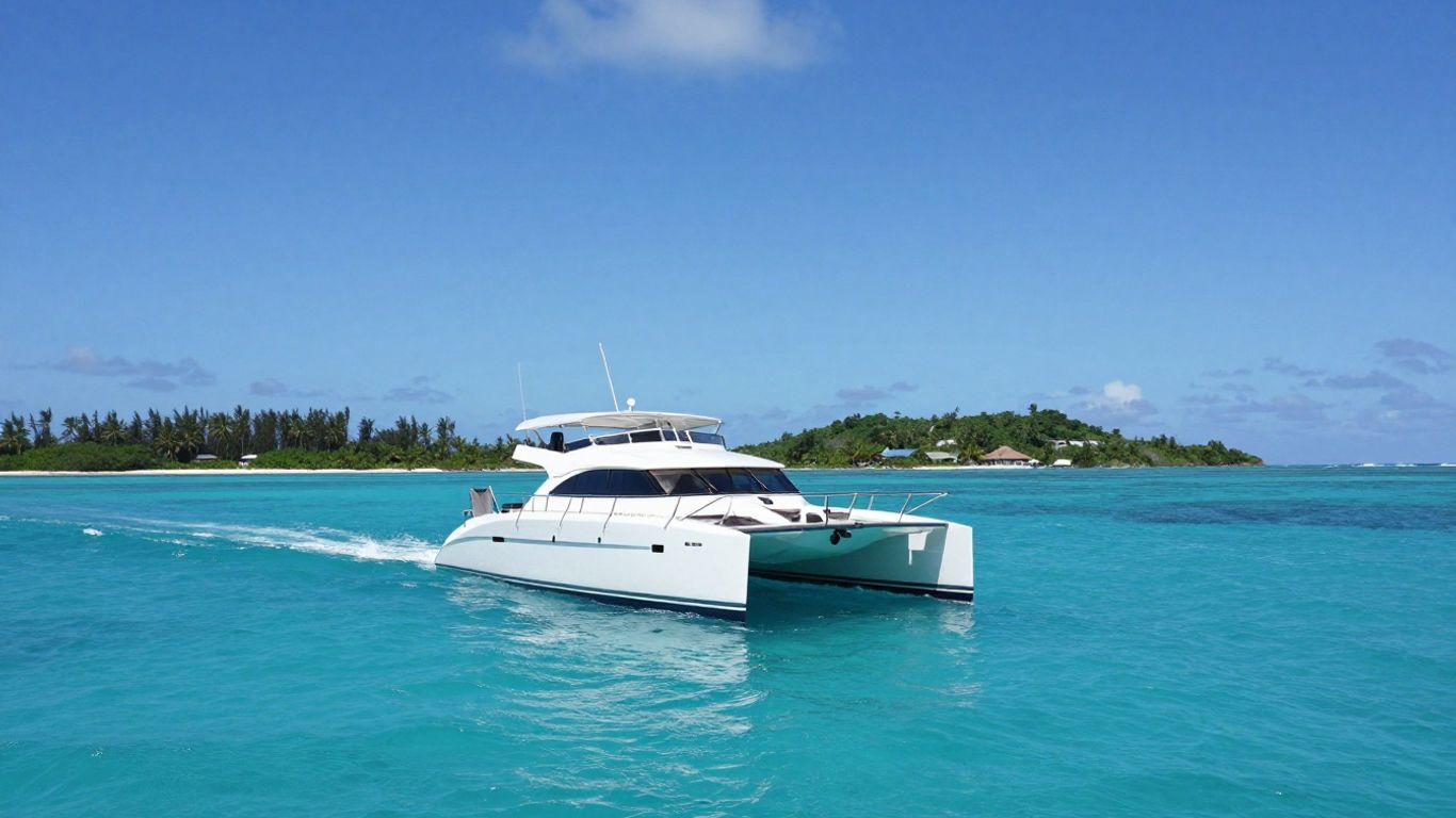 Catamaran sailing in the BVI