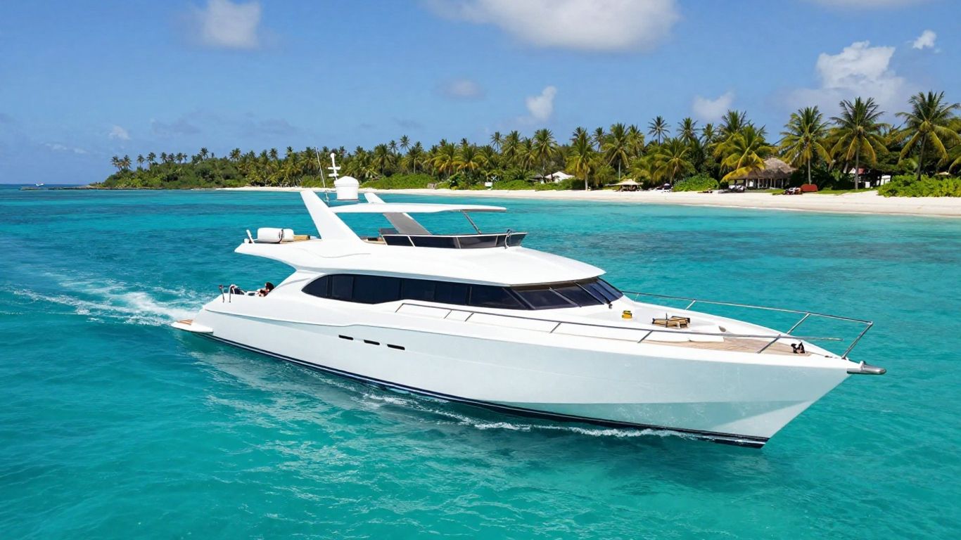 Catamaran sailing on clear blue water