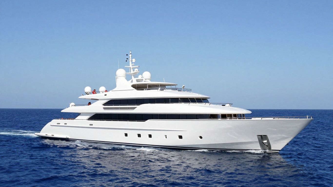 The luxurious St. David yacht sailing on the ocean.