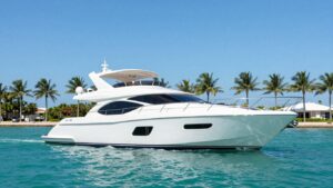 Luxury yacht sailing in Fort Lauderdale waters.