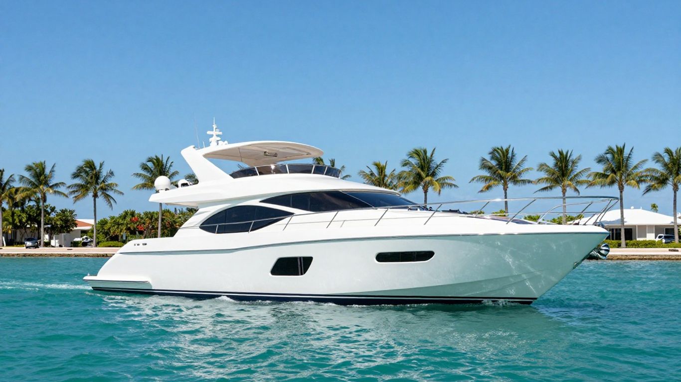 Luxury yacht sailing in Fort Lauderdale waters.