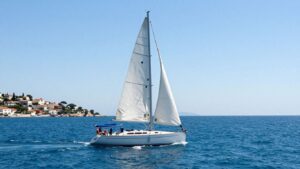 Sailboat on the Mediterranean Sea