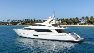 The 'Ohana' yacht sailing on blue ocean waters.