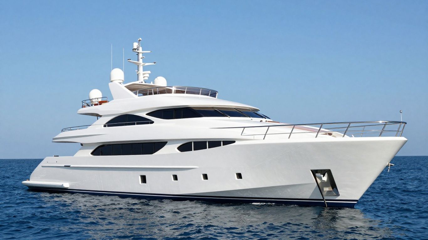 The luxurious St. David yacht on the water.