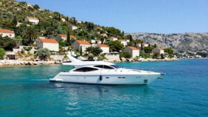 Luxury yacht sailing Croatia's turquoise coast