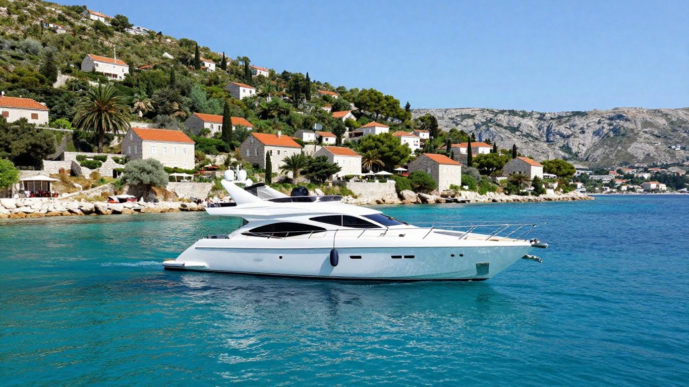 Luxury yacht sailing Croatia's turquoise coast