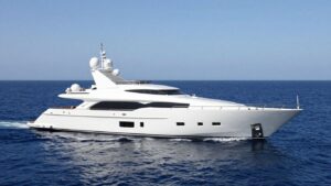 Amels M/Y Mercury superyacht sailing on blue water.