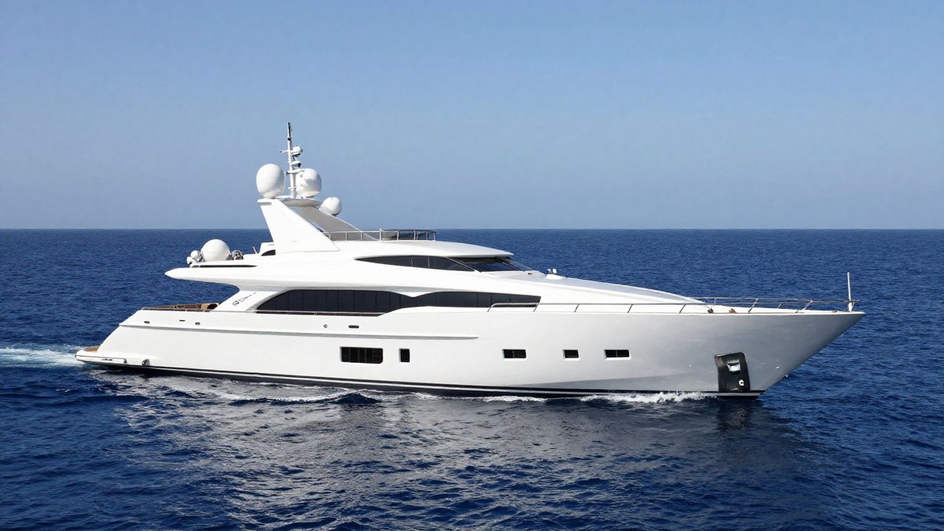 Amels M/Y Mercury superyacht sailing on blue water.