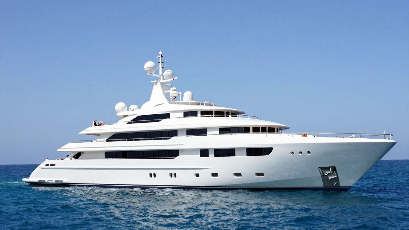 World's most expensive yacht on a calm blue sea.